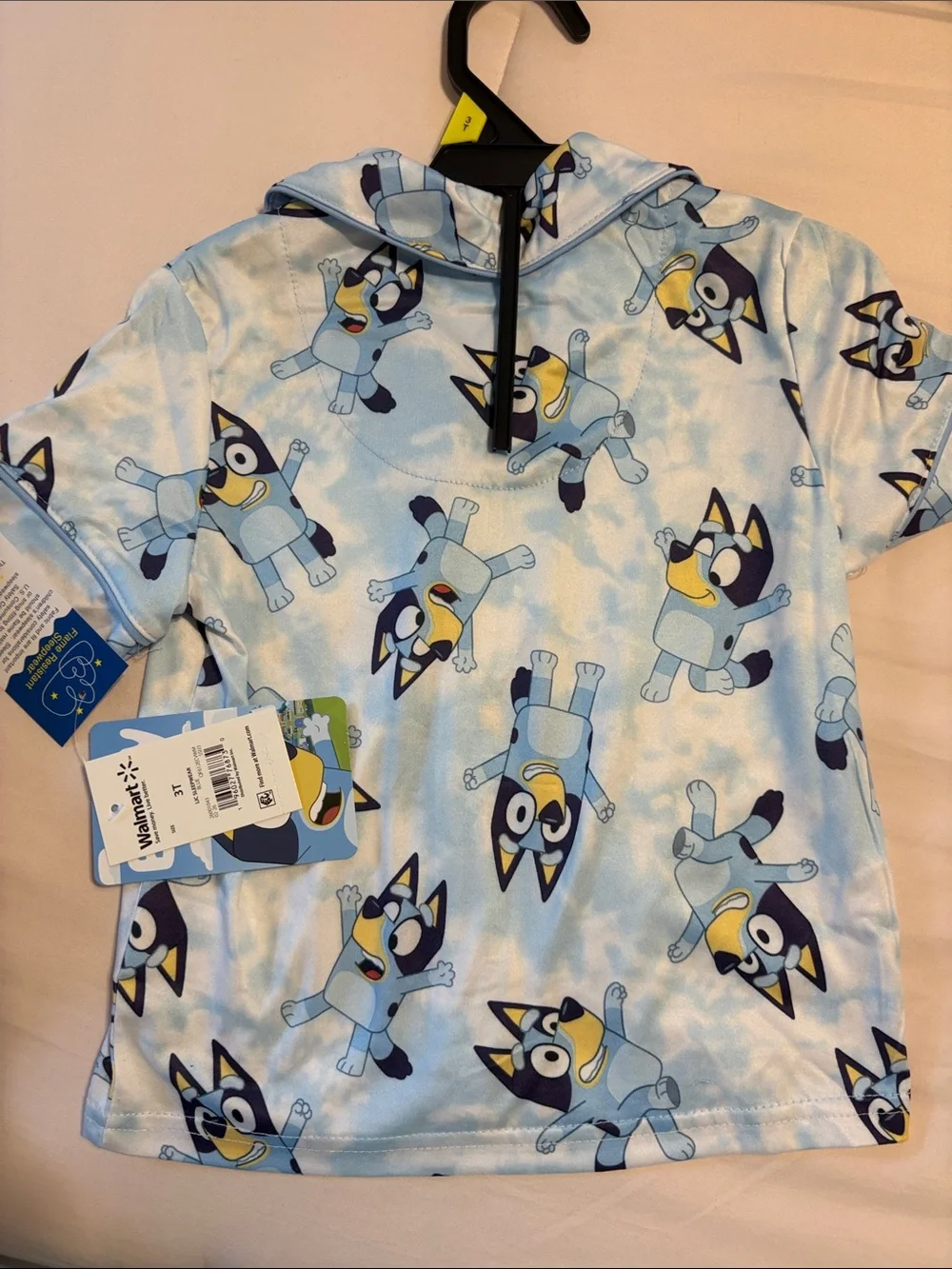 Bluie Kids Blue Character Short Pajama Set - 3T